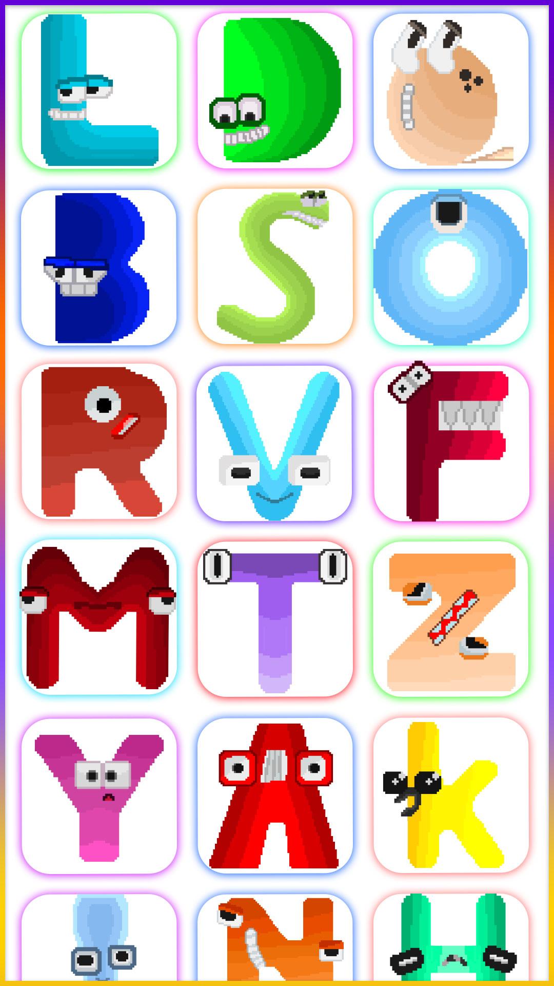 Desenhos de Alphabet Lore para Colorir