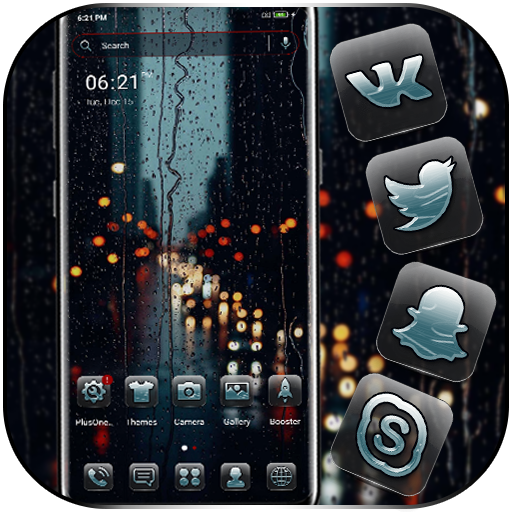 Rain Drop on Glass Theme