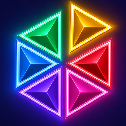 Glow Block: Triangle Puzzle