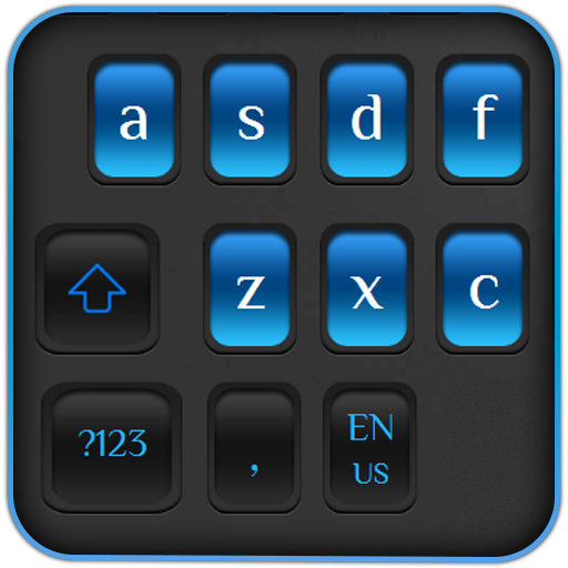 Simple Blue Black Keyboard