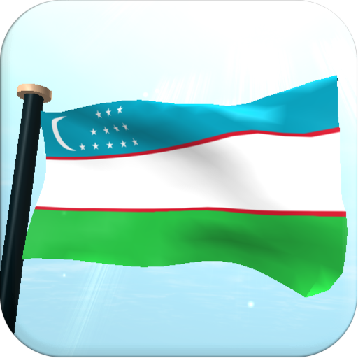 Узбекистан Флаг 3D Бесплатных