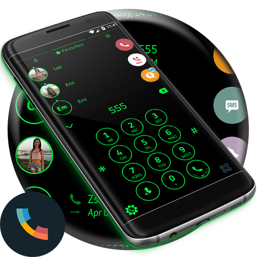 Theme Dialer Circle BlackGreen