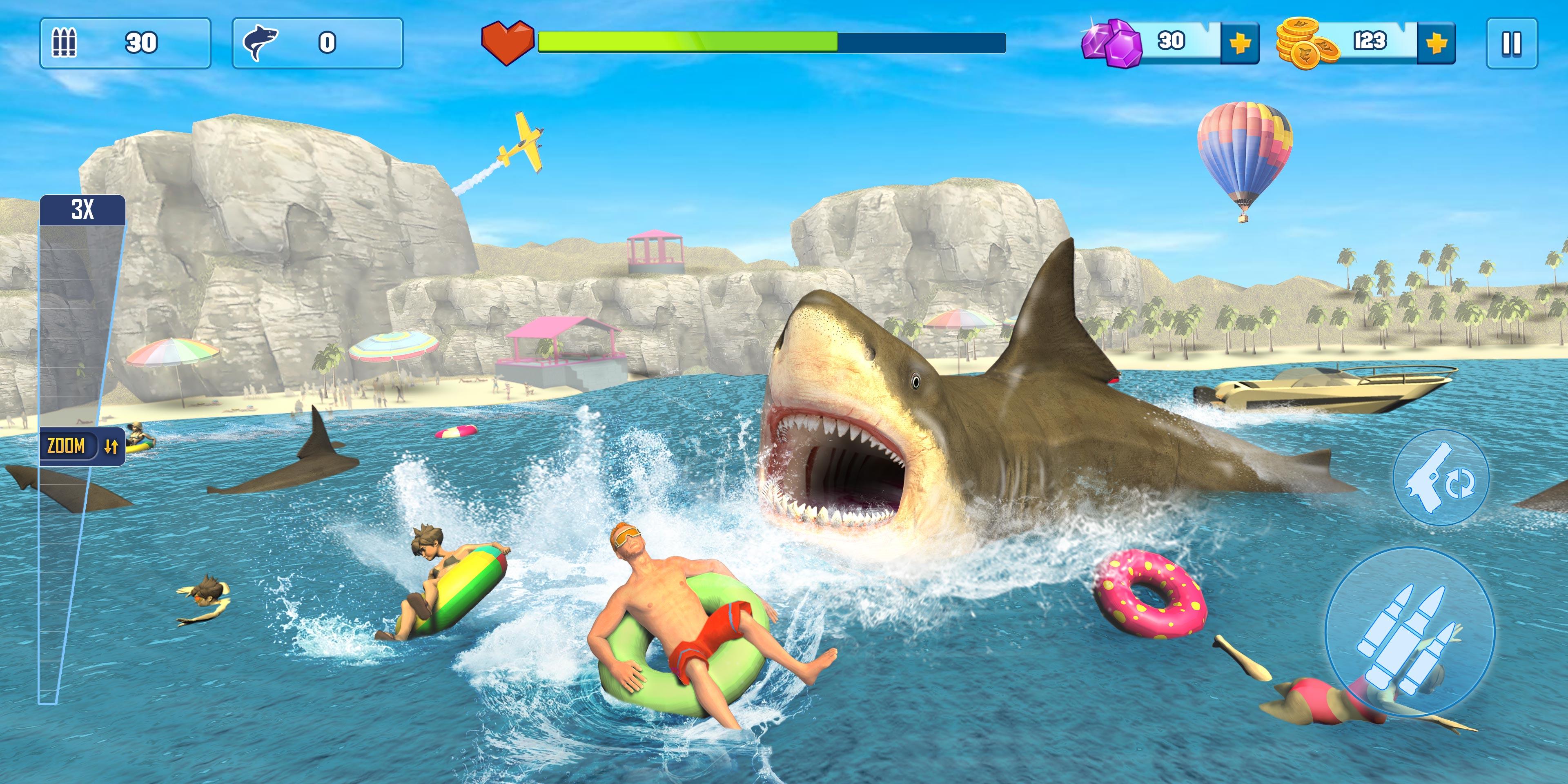 Скачать Shark Attack: 3D Hunting Games на ПК | Официальный представитель  GameLoop