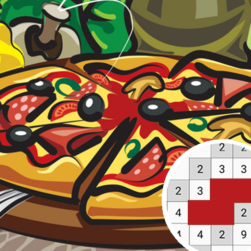 Pizza Pixel Coloring Art Game