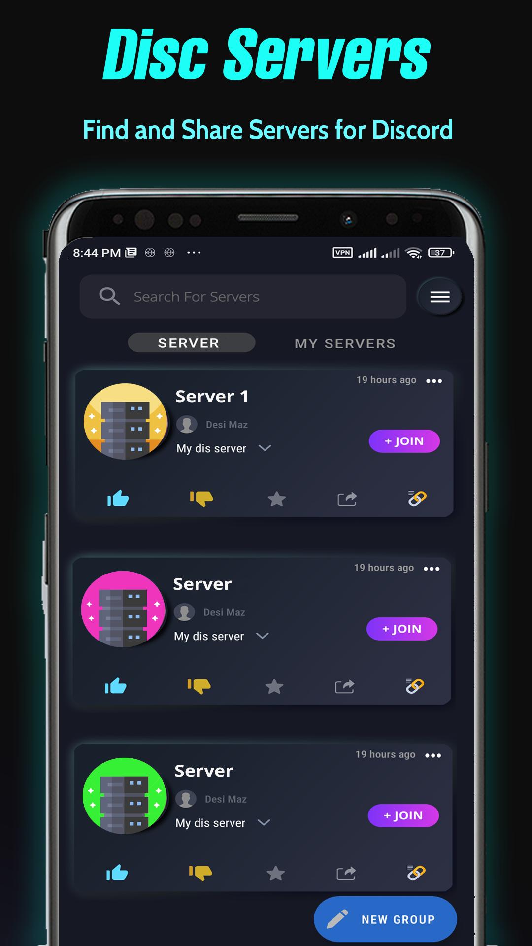 Download Diserver - Servidores Discord App Free on PC (Emulator