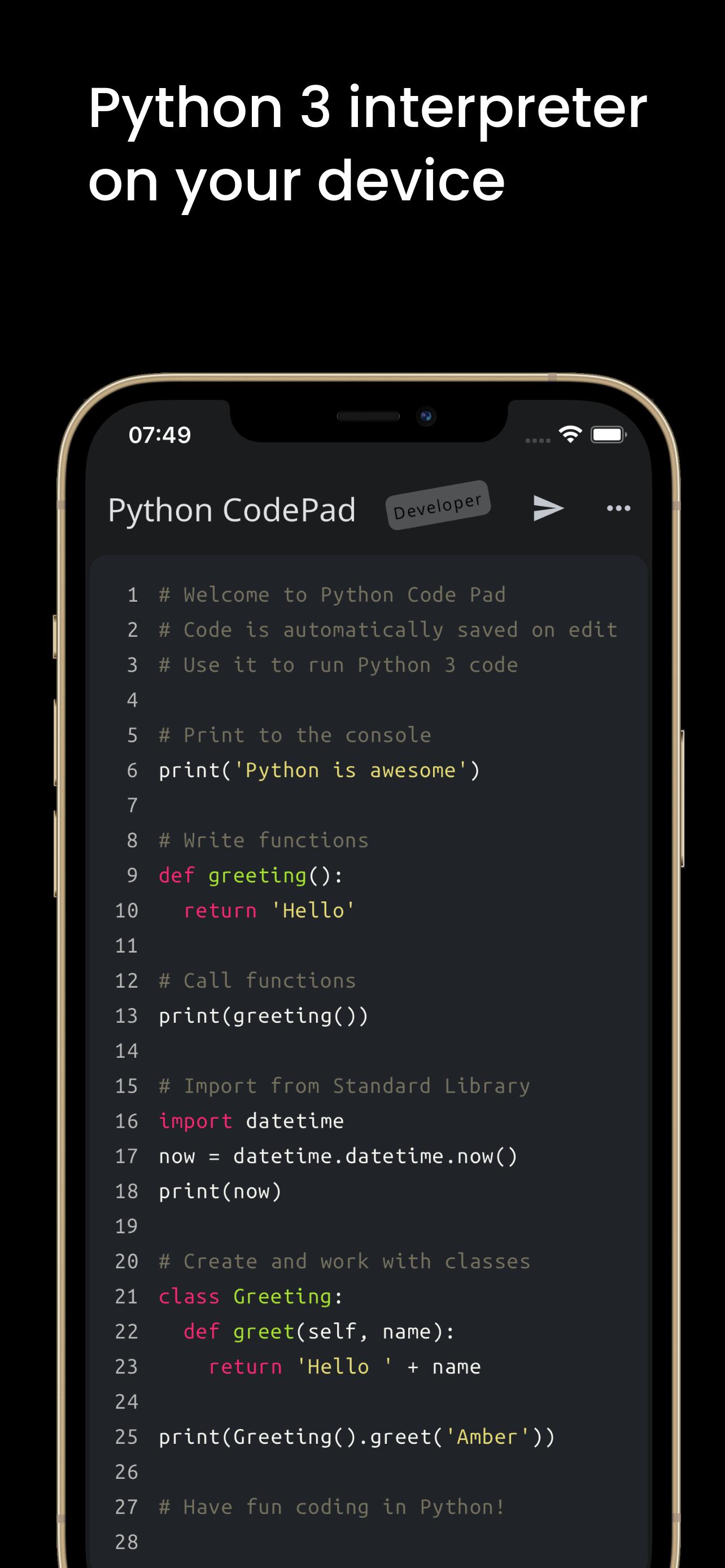 Скачать Python Code-Pad - Compiler&IDE на ПК | Официальный представитель  GameLoop