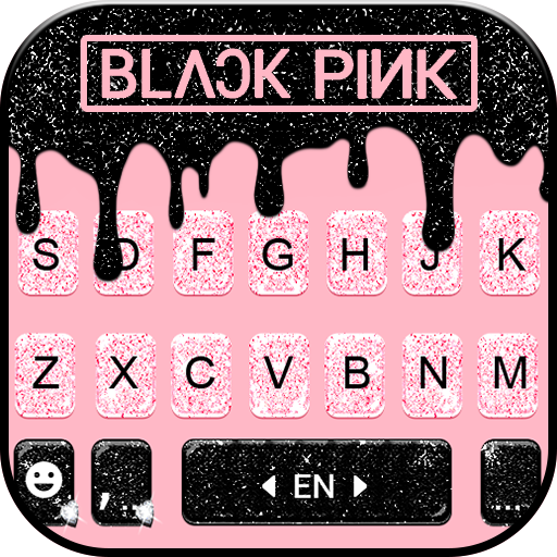 Glitter Black Pink Keyboard Ba