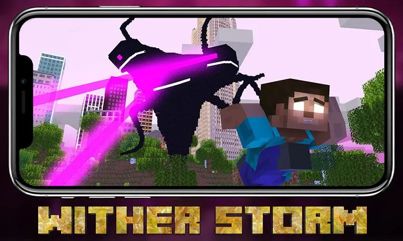 Download Minecraft Wither Storm Battle Wallpaper