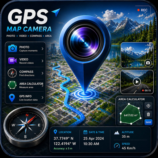 GPS Map Camera & Compass