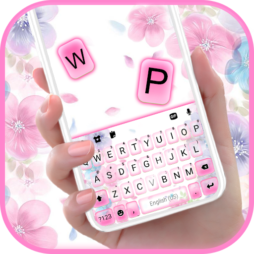 Girly Flowers Keyboard Backgro