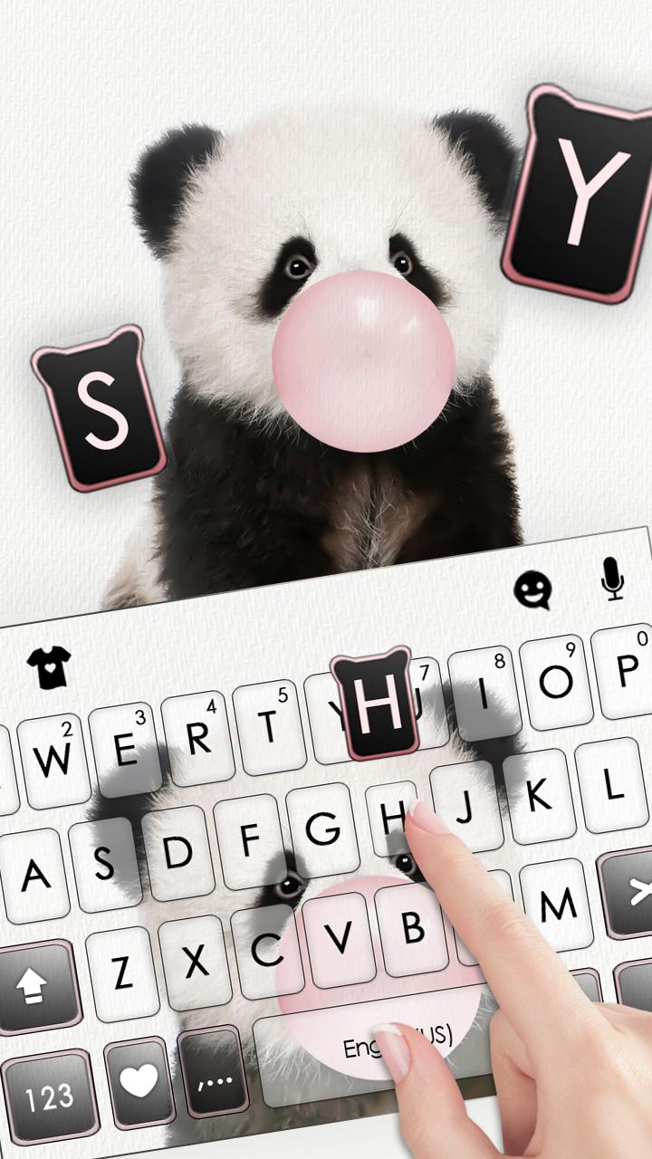 Download Cute Gum Panda Keyboard Backgr android on PC