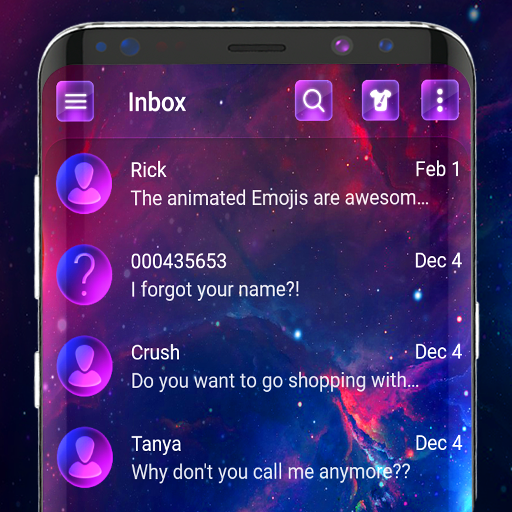 Neon led SMS Messenger teması
