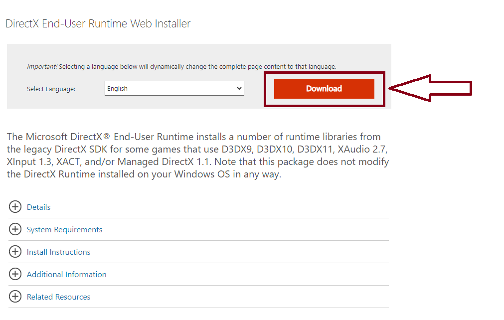 DirectX Runtime - Download